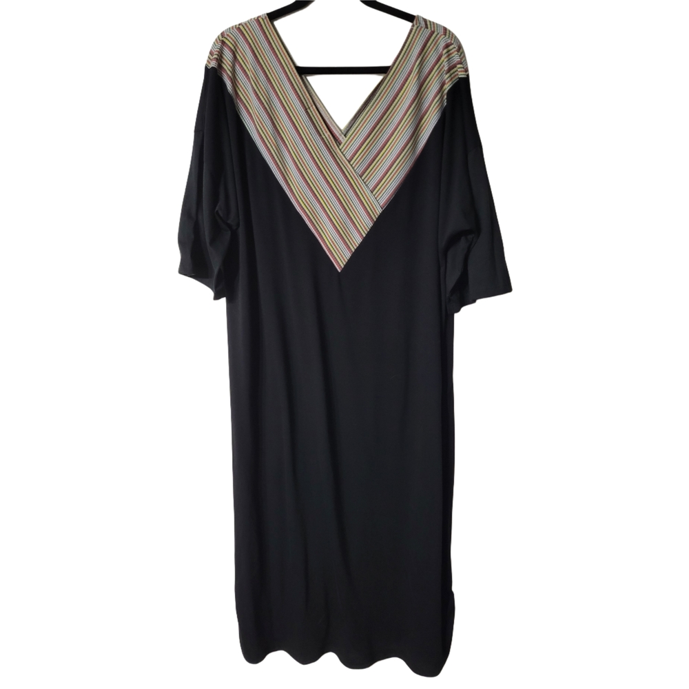 Black and Striped Women's Dress Size XXXL